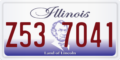 IL license plate Z537041