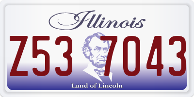 IL license plate Z537043