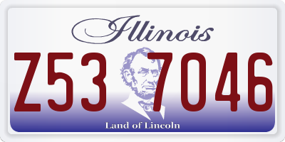 IL license plate Z537046