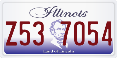 IL license plate Z537054