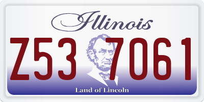 IL license plate Z537061