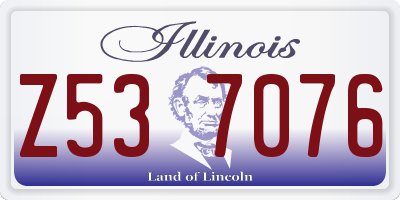 IL license plate Z537076