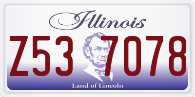 IL license plate Z537078