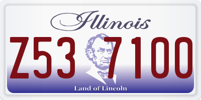 IL license plate Z537100