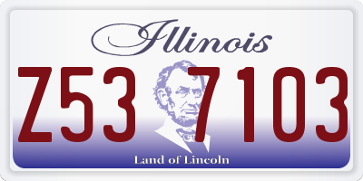 IL license plate Z537103