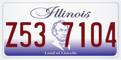 IL license plate Z537104