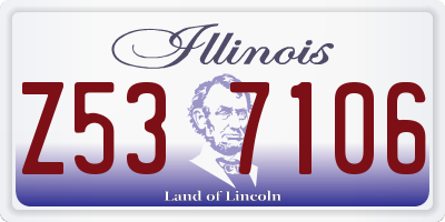 IL license plate Z537106