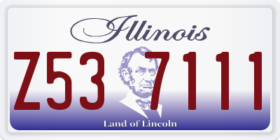 IL license plate Z537111