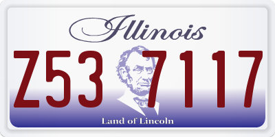 IL license plate Z537117