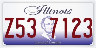 IL license plate Z537123