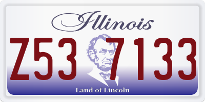 IL license plate Z537133