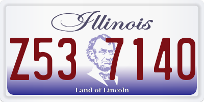 IL license plate Z537140