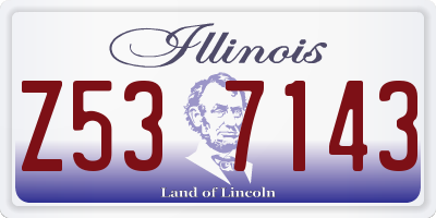 IL license plate Z537143