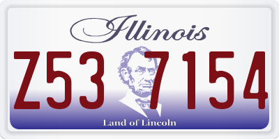 IL license plate Z537154