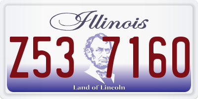 IL license plate Z537160