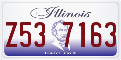 IL license plate Z537163