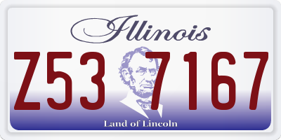 IL license plate Z537167