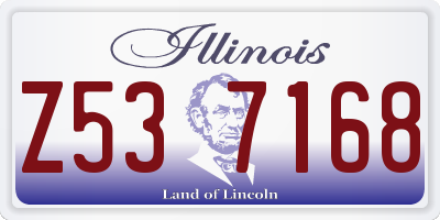 IL license plate Z537168