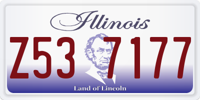 IL license plate Z537177