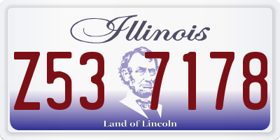 IL license plate Z537178