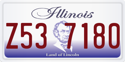 IL license plate Z537180
