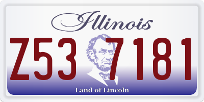 IL license plate Z537181