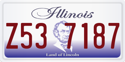IL license plate Z537187