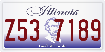 IL license plate Z537189