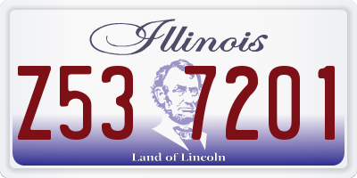 IL license plate Z537201