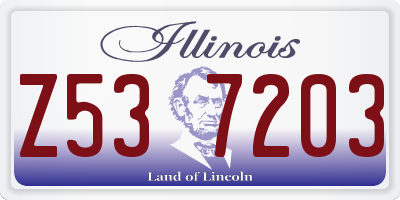 IL license plate Z537203