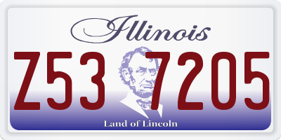 IL license plate Z537205
