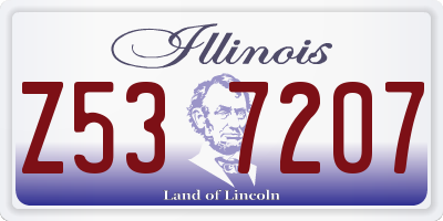 IL license plate Z537207