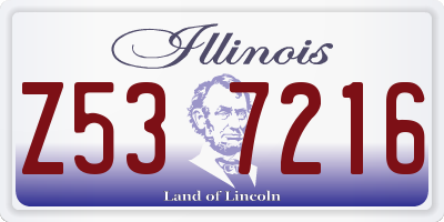IL license plate Z537216