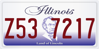 IL license plate Z537217
