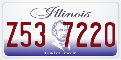 IL license plate Z537220