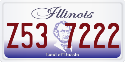 IL license plate Z537222