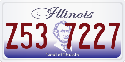 IL license plate Z537227
