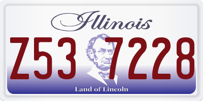 IL license plate Z537228