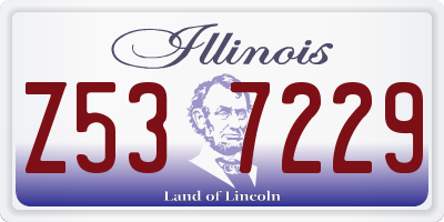 IL license plate Z537229