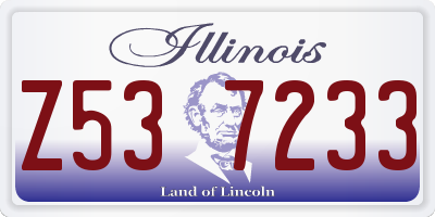 IL license plate Z537233