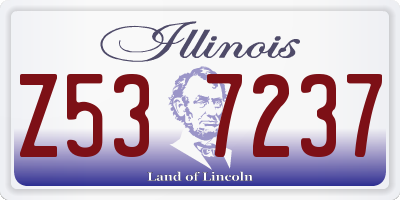 IL license plate Z537237