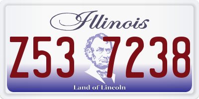 IL license plate Z537238