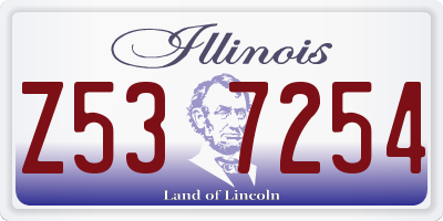 IL license plate Z537254