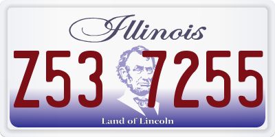 IL license plate Z537255