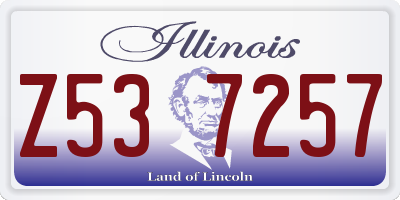 IL license plate Z537257