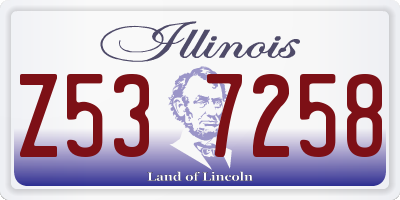 IL license plate Z537258