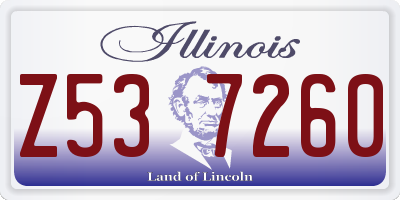 IL license plate Z537260