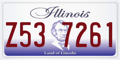 IL license plate Z537261