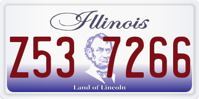 IL license plate Z537266