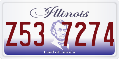 IL license plate Z537274